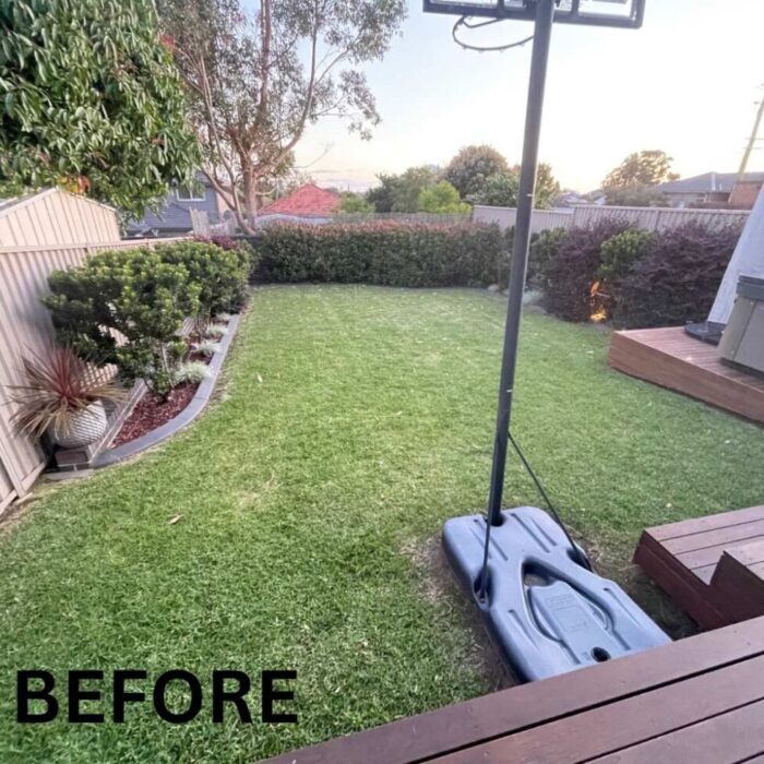 Backyard before landscaping makeover in Ermington Sydney