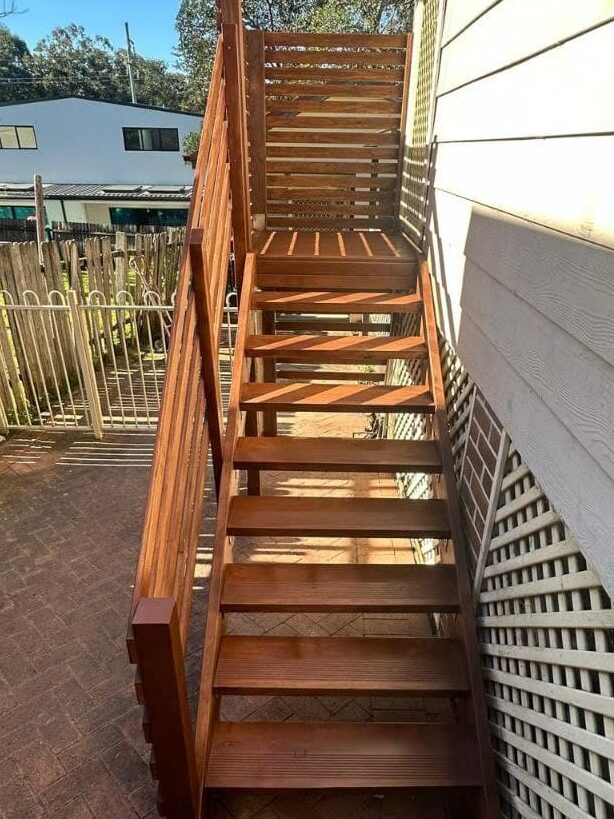 Timber stair restoration after