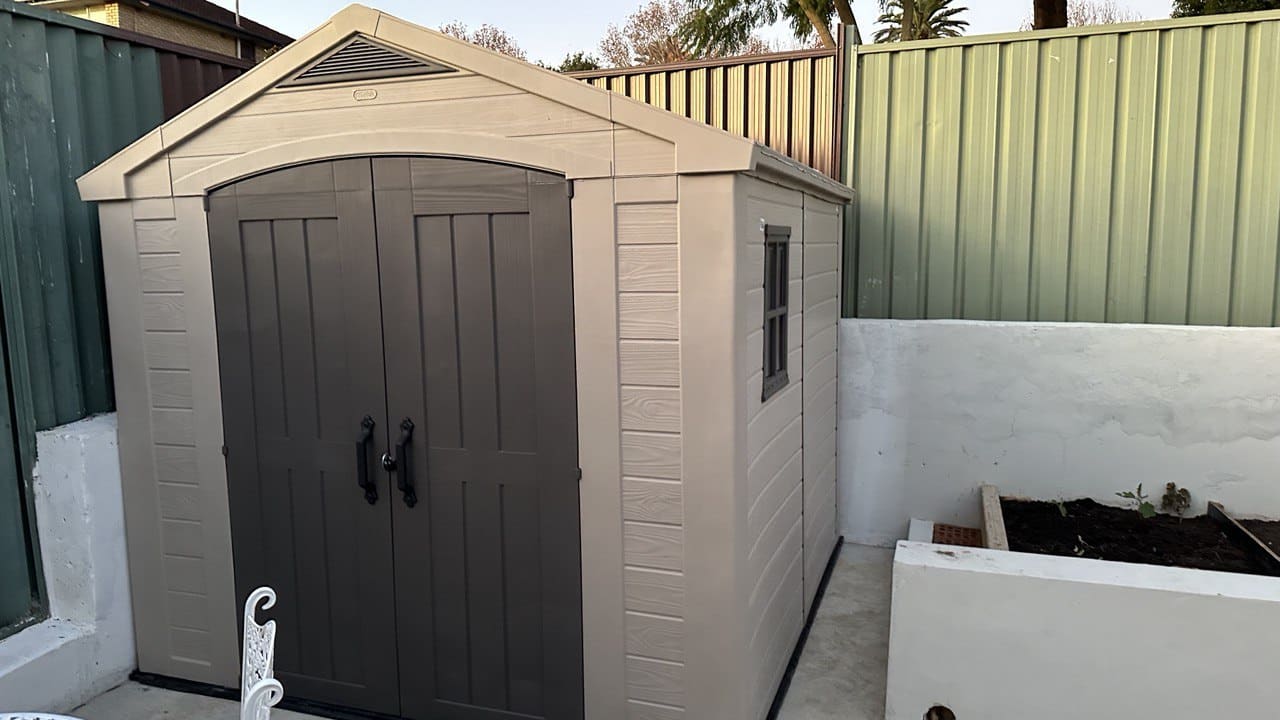 Garden shed installation