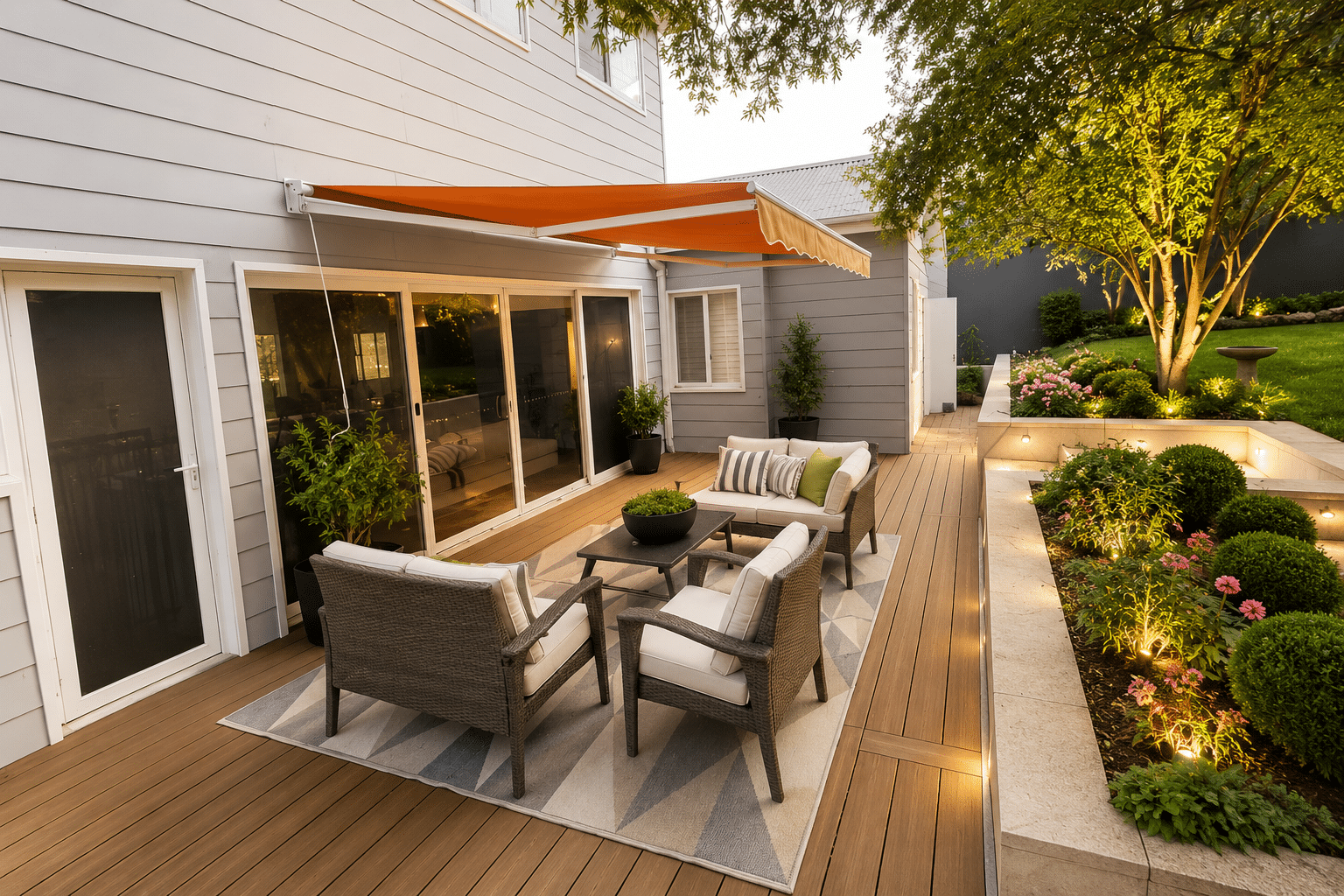 After outdoor landscaping transformation by Home and Garden Group