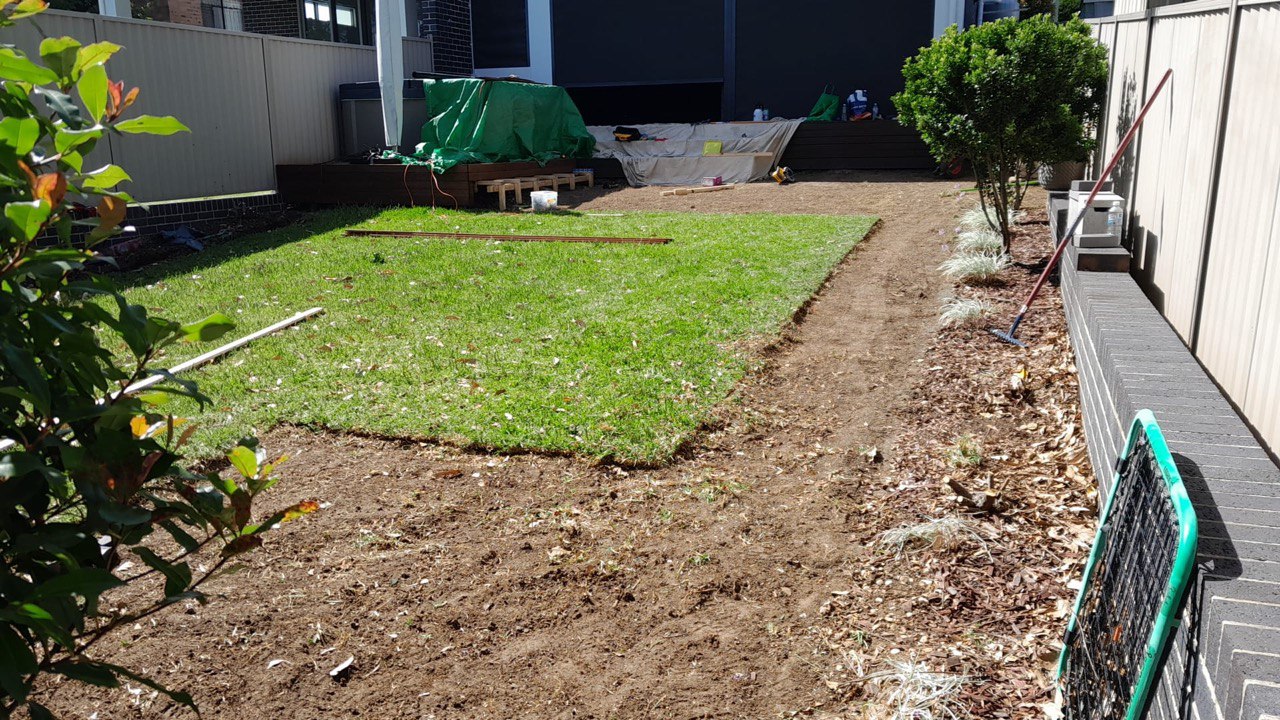 Pergola and garden box construction in progress Ermington Sydney
