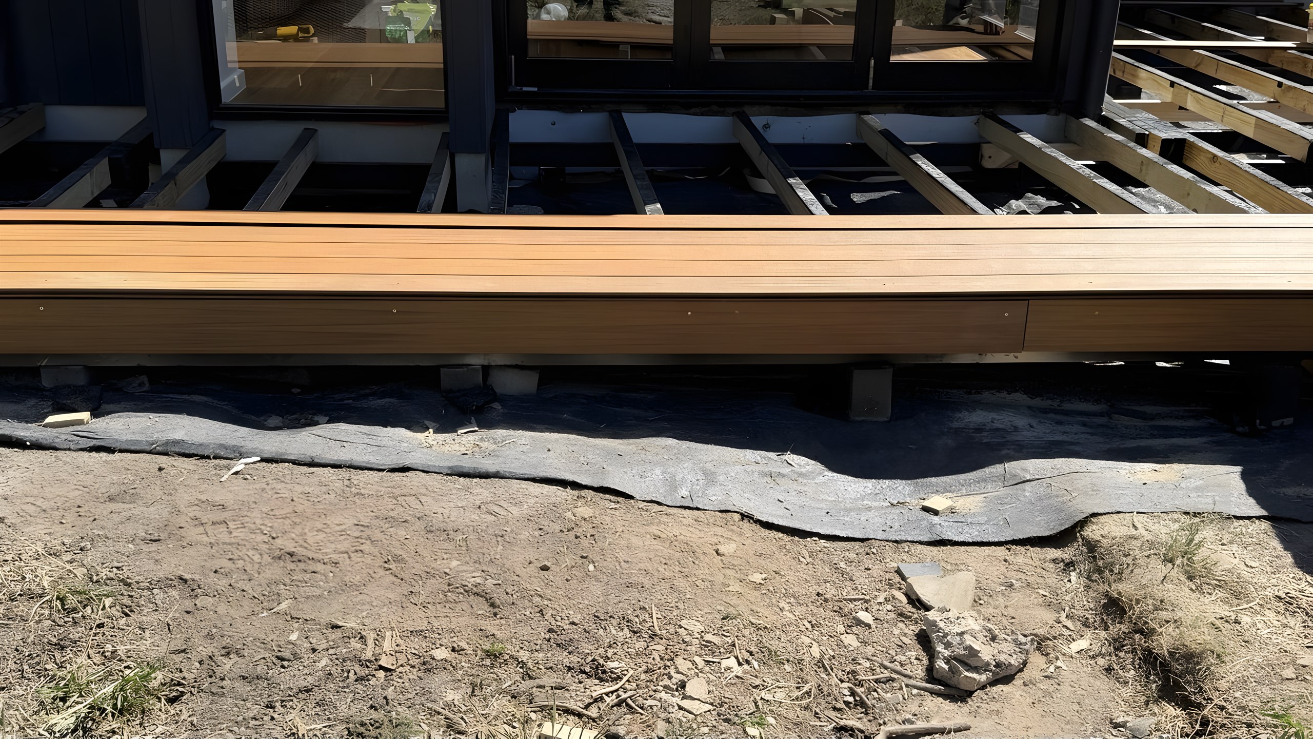 Composite decking fascia and border detail on Five Dock deck