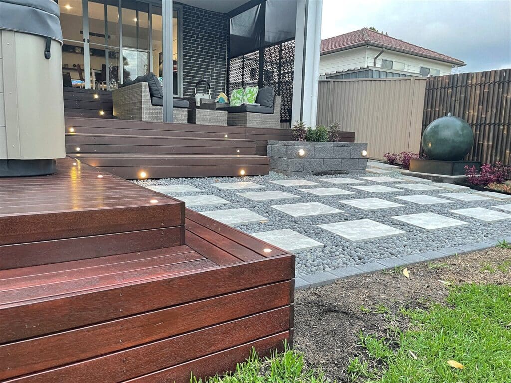 Merbau deck steps, Rydalmere