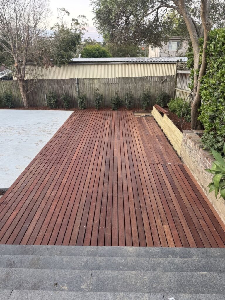 New Merbau timber deck