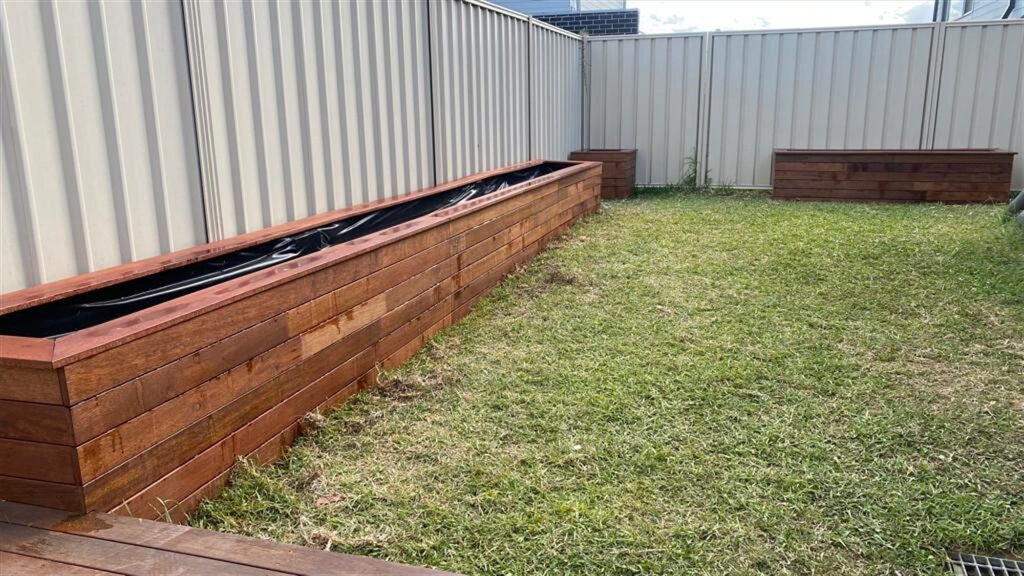Merbau timber garden box, Mosman
