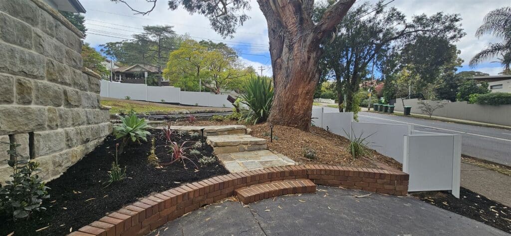 Sandstone path and garden steps, Lane Cove
