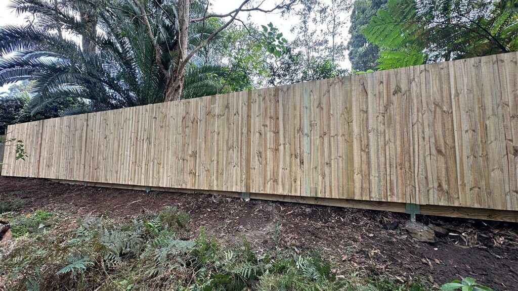 Timber paling fence, Roseville